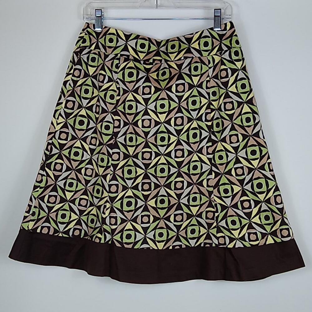 Geometric Pattern A-line Skirt